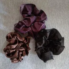 リ*ナ様 【ヘアアクセサリー】シュシュ3つセット