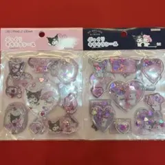 サンリオ ぷっくりキラキラシール　2種セット　マイメロ　クロミ　シール