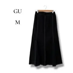 GU ジーユー　レディース　ロングマーメイドスカート　ブラック　黒　Mサイズ
