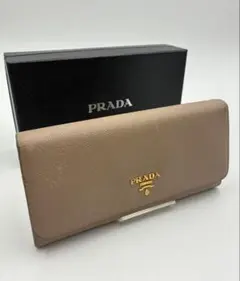 PRADA プラダ　サフィアーノ　ベージュ　長財布