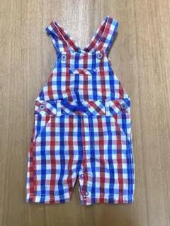 チェック柄オーバーオール 70〜80cm