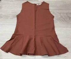 ブラウン フレア裾 タンクトップ