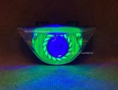 アドレスv125S 緑青 イカリングヘッドライト！　完全取り付けサポート付き！