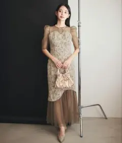 完売】My shawty jaqurd doking dress Mサイズ - メルカリ