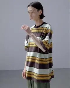 ユニフォームエクスペリメント　23AW MULTI BORDER S/S TEE