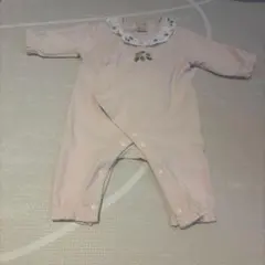 ト*す様 いちご刺繍 ピンクロンパース ~95cm