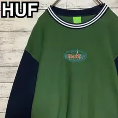 242【人気Lサイズ】ハフ♤刺繍ビッグロゴ　希少　スウェット　即完売品　入手困難