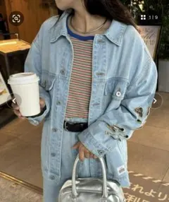 HELLO.SANFRANCISCO デニムジャケット ライトブルー 花柄 春服