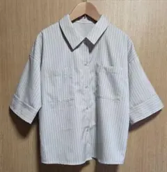 THE SHOP TK ストライプシャツ Lのサムネイル