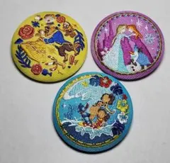 Disney Characters 刺繍缶バッジ ビスケット2 【3個セット】