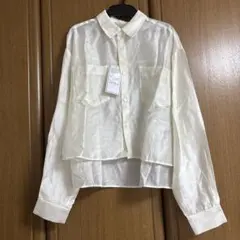 ロペピクニック クロップドシアーシャツ 長袖シャツ 羽織り