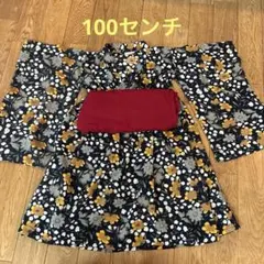 花柄　浴衣ドレス 100cm