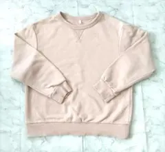 GU キッズ クルーネック トレーナー 130 くすみピンク