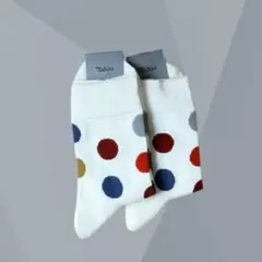 Tabio マルチカラー ドット柄 ソックス 2足セット　25-27cmのサムネイル