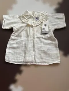 PETIT BATEAU 新品フリルカラー ブラウス 86cmのサムネイル