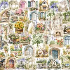 おすそ分け☆海外マステ PETテープ 切り売り 景物志 法式庄园 1ループ