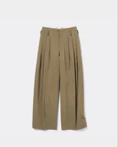 gu × beautiful people タックワイドパンツ　ベージュLサイズ