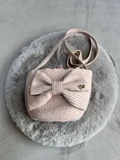 リボン付きピンクポシェット