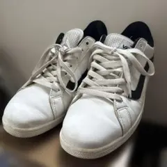 【VANS】バンズ COURT V2129 コートスニーカー 白×黒 28.0