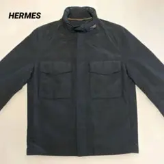 HERMES エルメス ステンカラーコート 黒 メンズ 52 - メルカリ