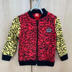 K*R様 BABYDOLL 黄赤ジップアップパーカー　ヒョウ柄　90