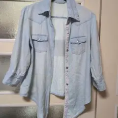 ダメージ風　デニムシャツ