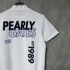 Pearly Gates パーリーゲイツ ロゴ モックネック 半袖 ホワイト 3