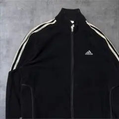 90s adidas アディダス ブラック ジップアップジャケット