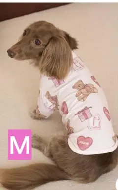 新品「CAT＆DOG」フェイバリット柄プルオーバー M☆ ジェラートピケ ピンク