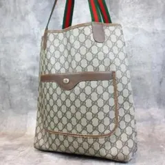 GUCCI グッチ GGキャンバス シェリーライン トートバッグ ユニセックス