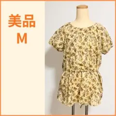 メルローズ 麻混 ゆるふわ チュニックブラウス 半袖カットソー Mのサムネイル
