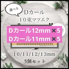 まつ毛エクステ セルフマツエク Dカール 黒 10本束 選べる 5箱 つけま