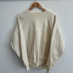 Hanes プレミアムウェイト スウェット クリーム色