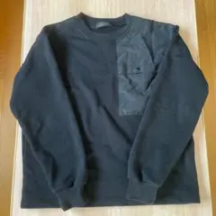 ナノユニバース スウェット トレーナー 裏起毛 S ブラック 黒 保温 防寒