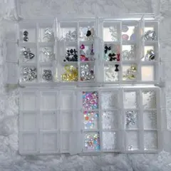 ネイルパーツまとめ売り ケース付 シール デコパーツ
