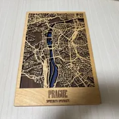 enjoy the wood プラハ地図 彫刻 木製彫刻ボード