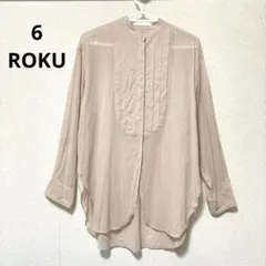 6 ROKU COTTON SUKE DRESS SHIRT/シャツ　シアーのサムネイル