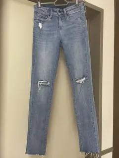 ユニクロ ウルトラストレッチジーンズ ダメージ 22インチ