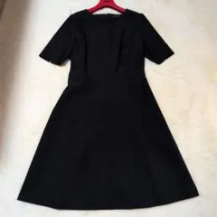 ベロアノワール フォクシー ベロアワンピース シアー切替 Aライン 黒 M 