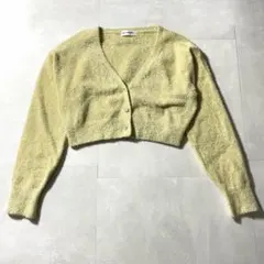 【24年モデル】LILY BROWN ラメクロップドカーディガン イエロー F