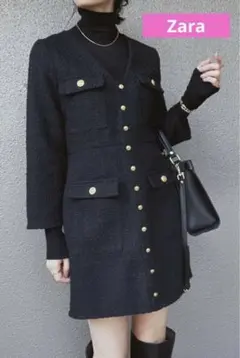ZARA Vネックワンピース