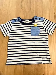 SIMPLE FREE ストライプ ボーダーTシャツ ライオン　90cm