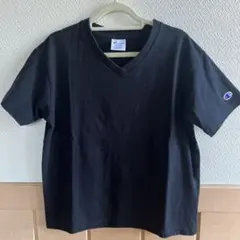【Champion 】 ブラック Vネック Tシャツ M