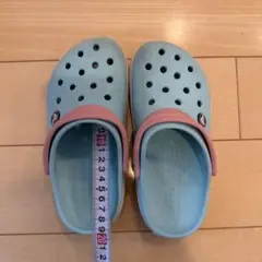 Crocs 水色 サンダル　C13 19センチ