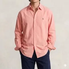 ラルフローレン　ボタンダウンシャツ　メンズXLサイズ　オレンジ　現行タグ✨