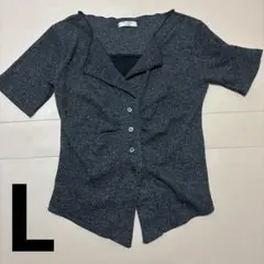 PALEMO STORE 半袖ニット グレー