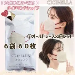 シシベラ CICIBELLA 3D 立体マスクくちばし型 ６袋 ６０枚 ②のサムネイル