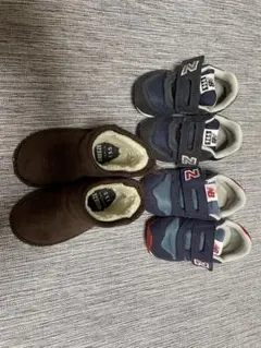 ブラウンブーツとNew Balanceスニーカーセット