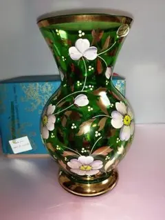 値下げ！ 未 使 用 Bohemian Glass ボヘミア 花瓶