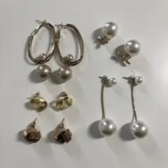 新品未使用　パール　ゴールド　ピアスセット　5セット　両耳用